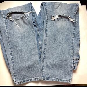 Cotton On Dad Jeans. Distressed. Light Wash. Size 10. Excellent Condition